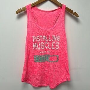 Installing Muscles Women's Gym T-Shirts size M pink color